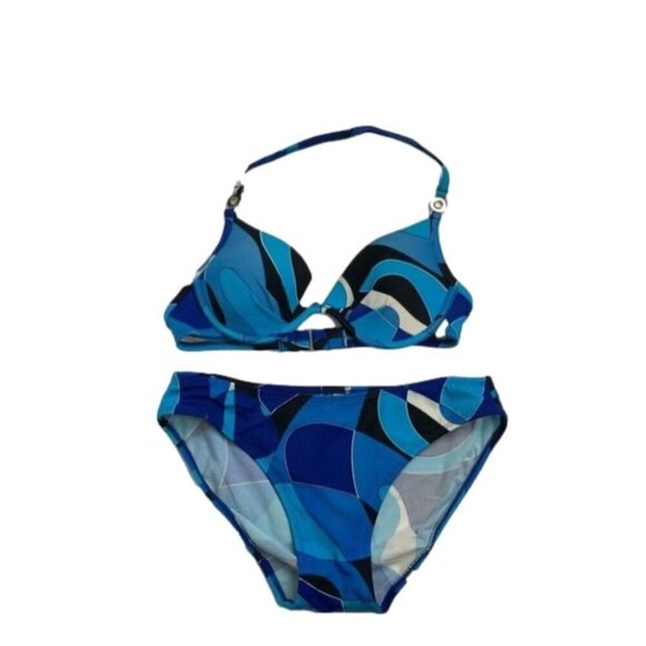 Tara Grinna Other - Tara Grinna Blue Kaleidoscope 2 piece Swim Bikini